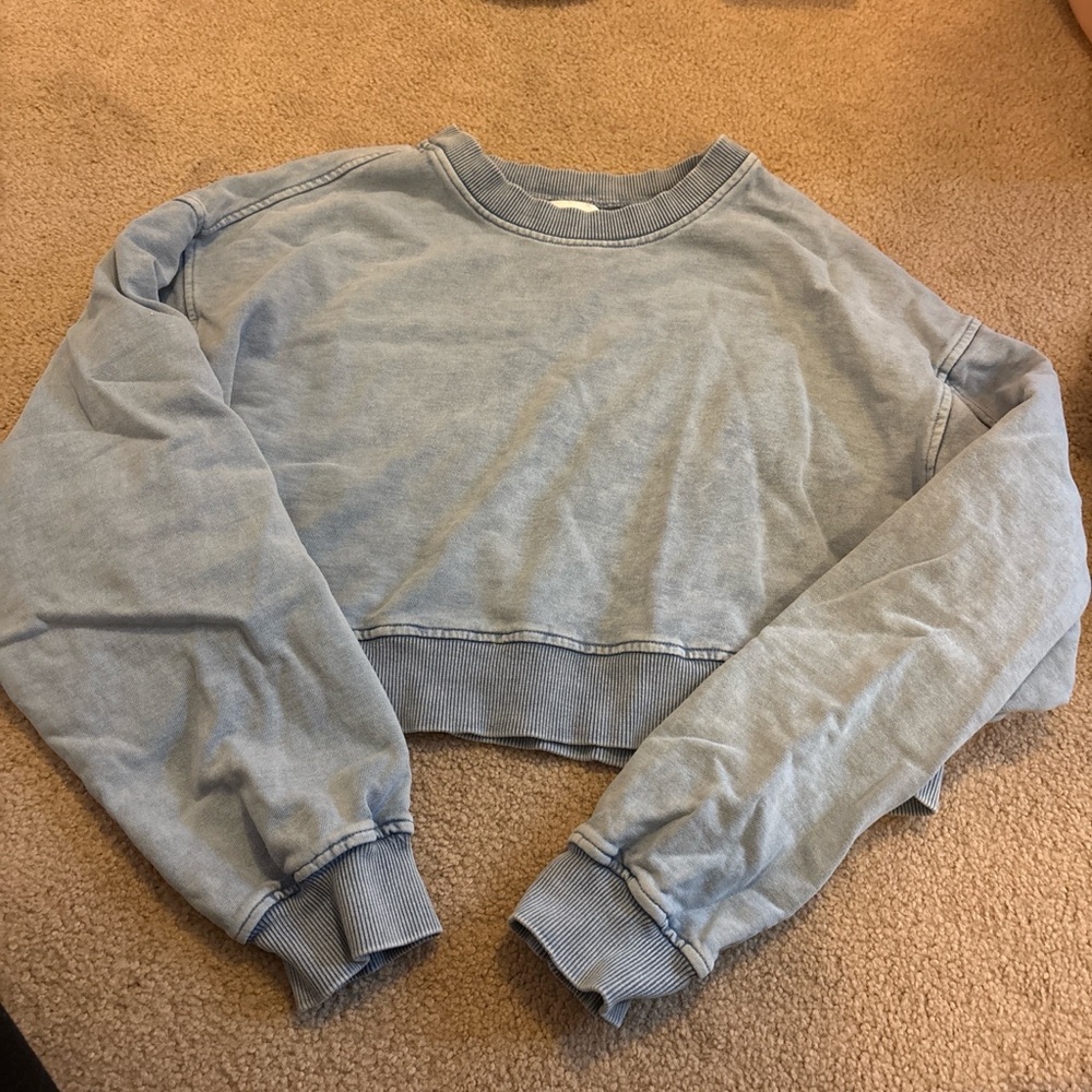 Sunday Light Blue Crew Neck Sweater